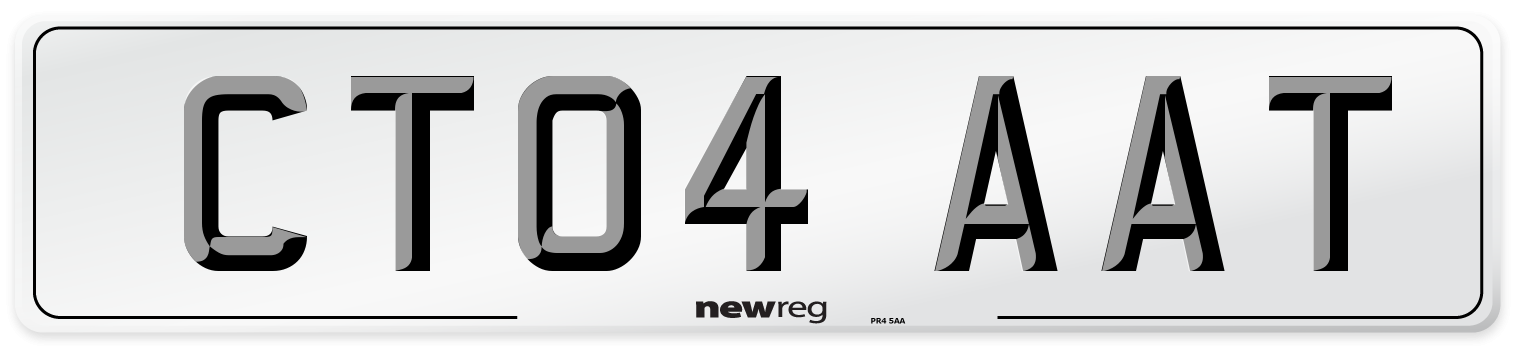 CT04 AAT Number Plate from New Reg